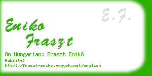 eniko fraszt business card